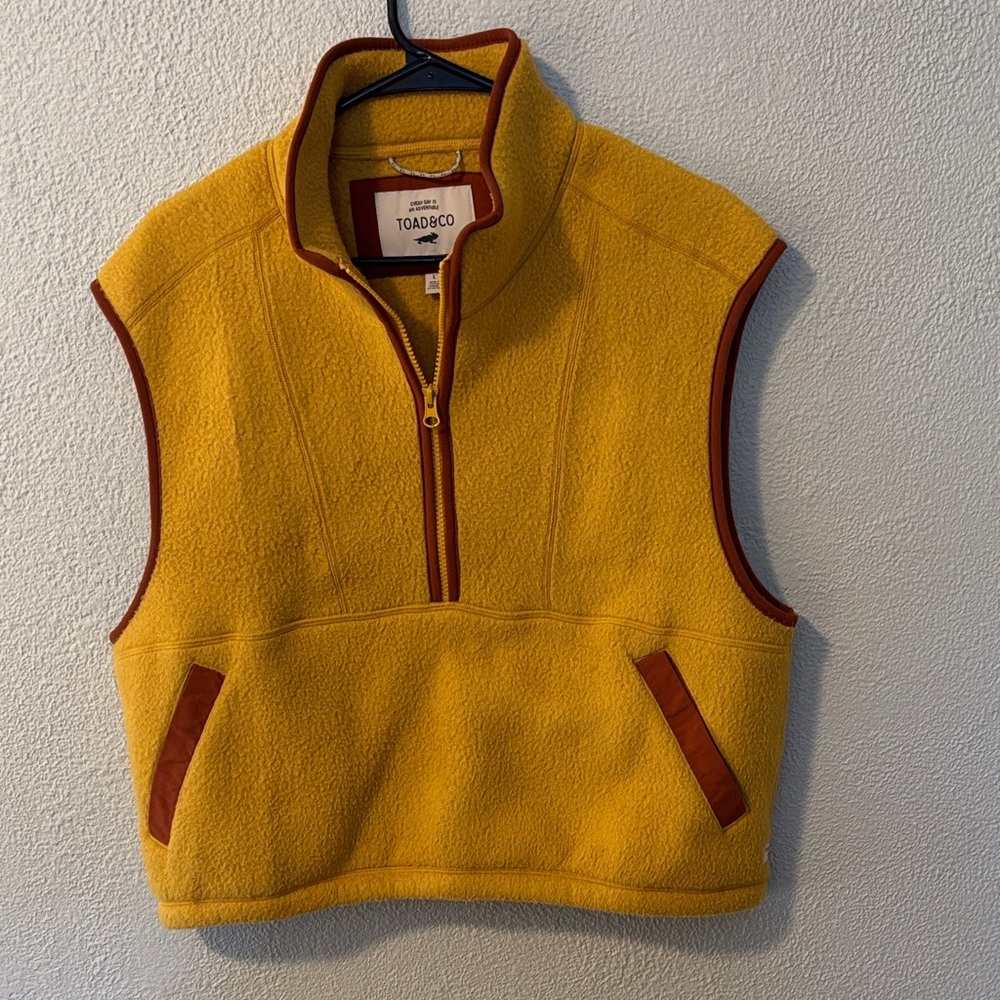 Toad&Co Golden Fleece Vest with Rust Accents